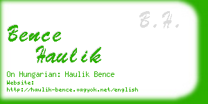 bence haulik business card